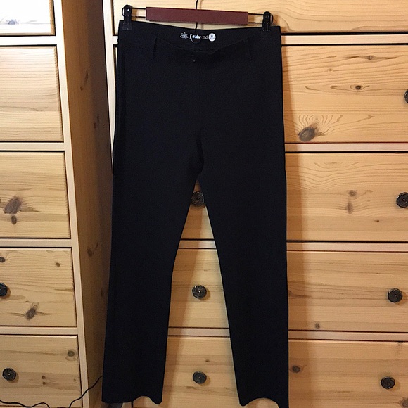 Betabrand Classic Straight Leg Dress Yoga Pants Black Size Medium Petite - Picture 2 of 11